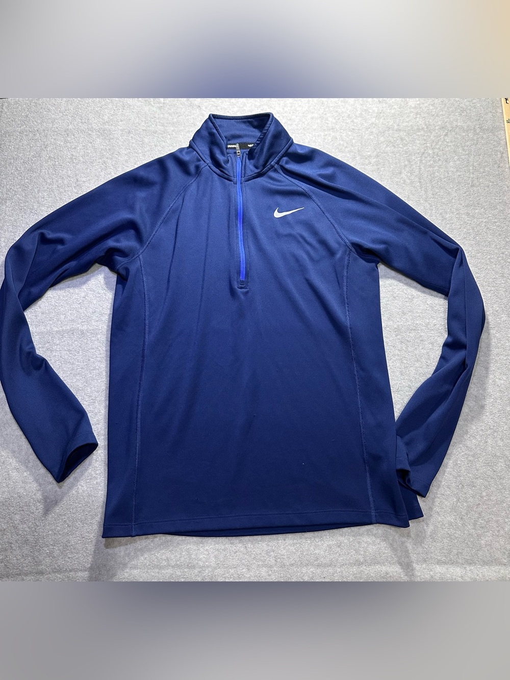 Nike Dri-FIT Women’s Large Blue 1/2 Zip Running Pullover Athletic Top